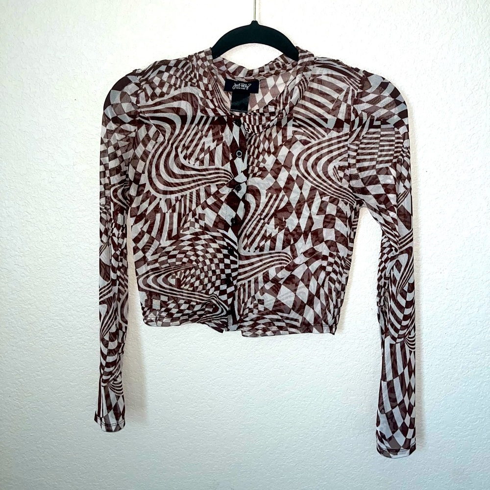 Stylish button down crop top